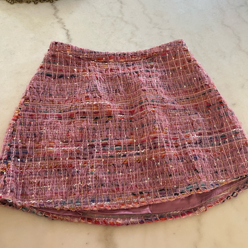 FOR LOVE & LEMONS celine mini skirt in pink